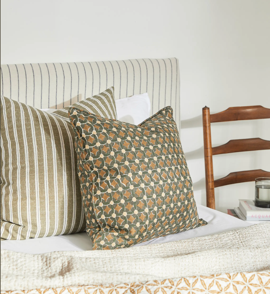 Casablanca Aniseed Linen Cushion