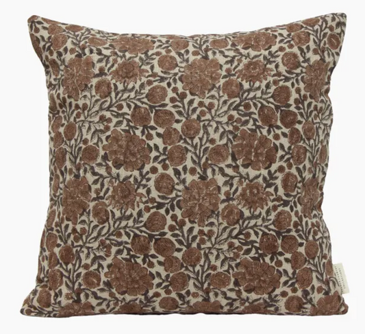 Abigail Floral Handblocked Cushion