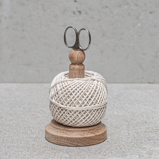 String Tidy with Scissors | Natural Jute Twine Holder & Cutter