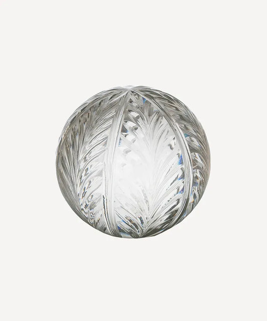 Wing Cut Glass Ball 4"