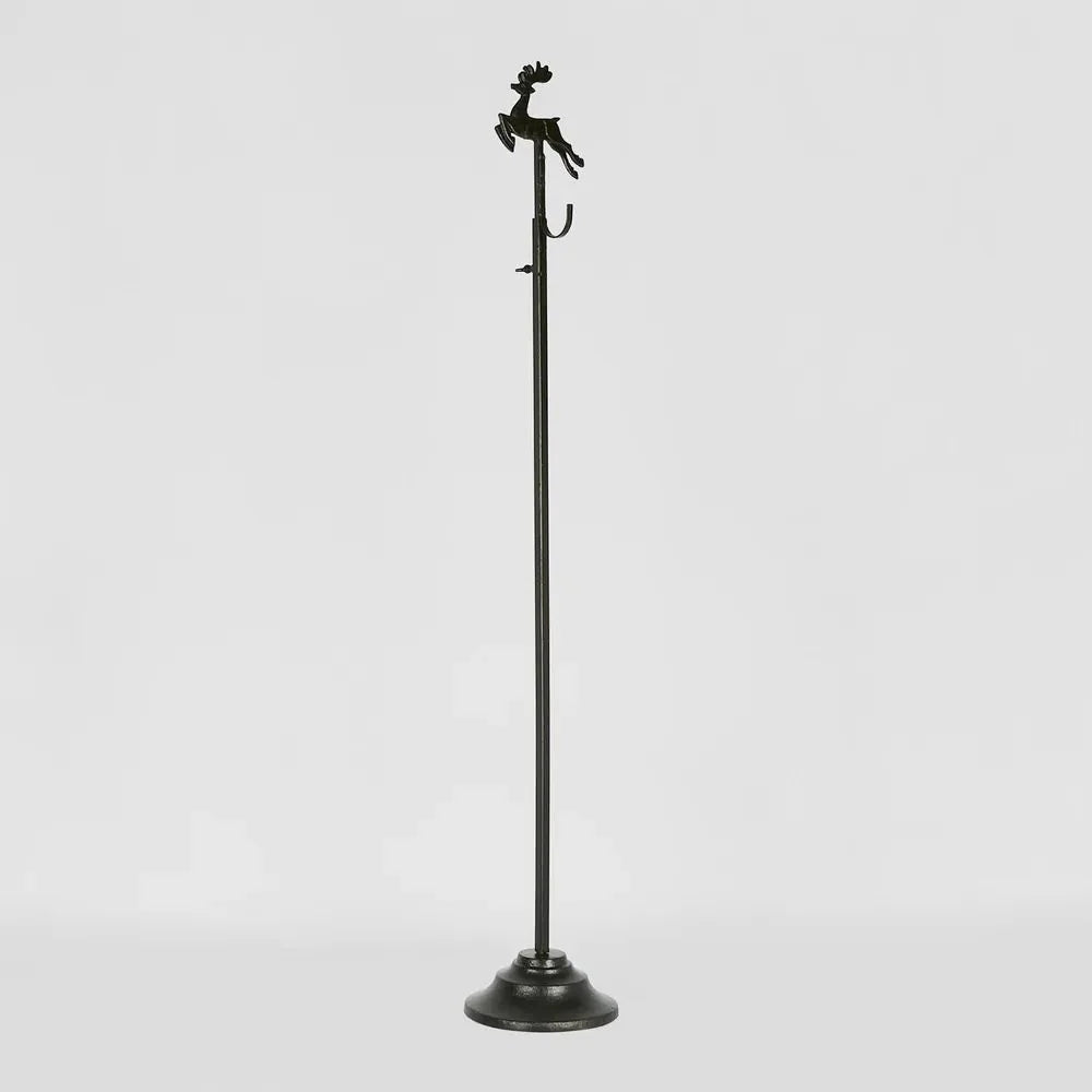 Deer Extendable Wreath Stand Black