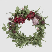 Mixed Native Protea Wreath Red - 65cm