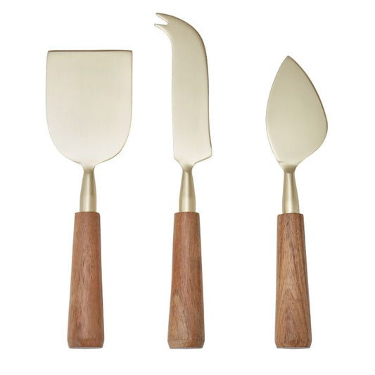 Acacia Wood Cheese Knife Set