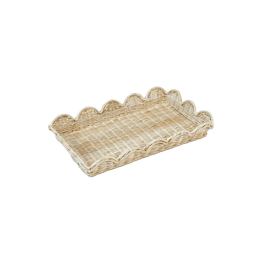 Belle Rattan Scallop Tray