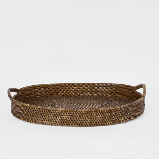 Paume Rattan Oval Serving Tray