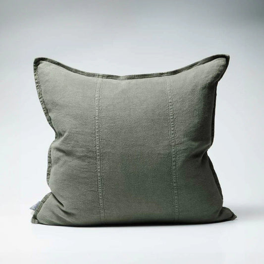 Luca linen cushion khaki