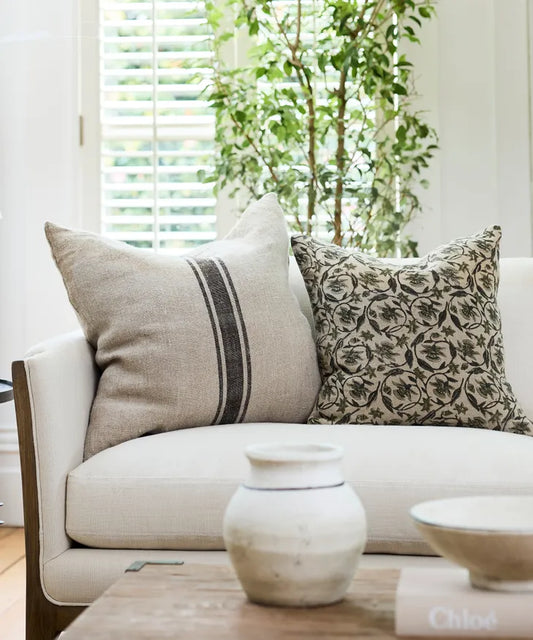 Russet stripe cushion