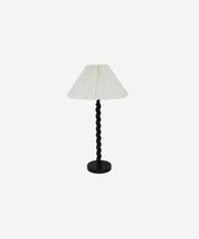 Twisted Table Lamp with Pleated Shade