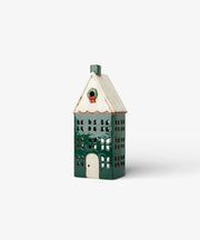 Christmas Tea Light House Green Wreath - LARGE