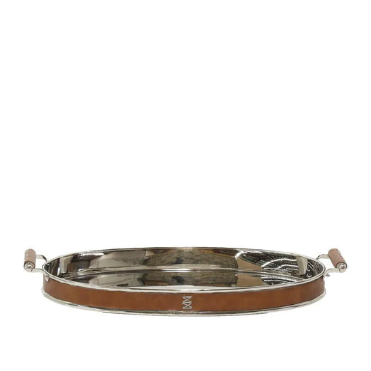 VERONA OVAL TRAY LEATHER