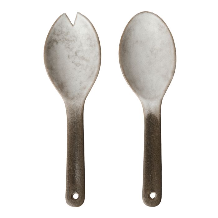 Dusk Stoneware Salad Servers