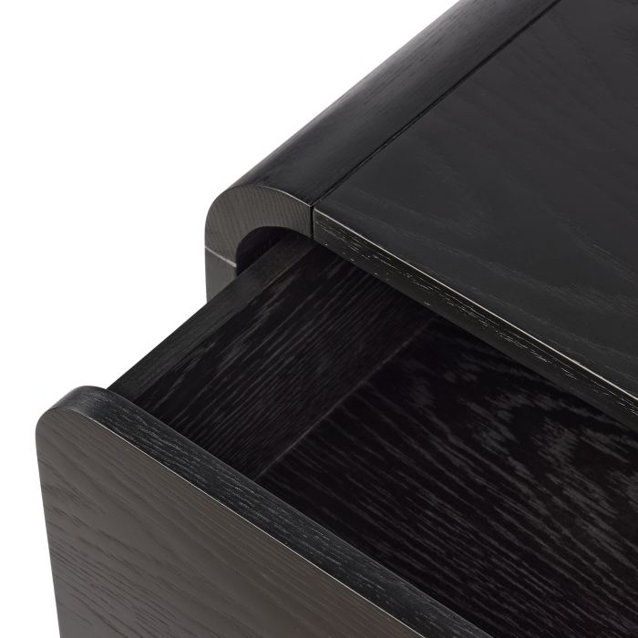 Oslo Bedroom Side Table Black