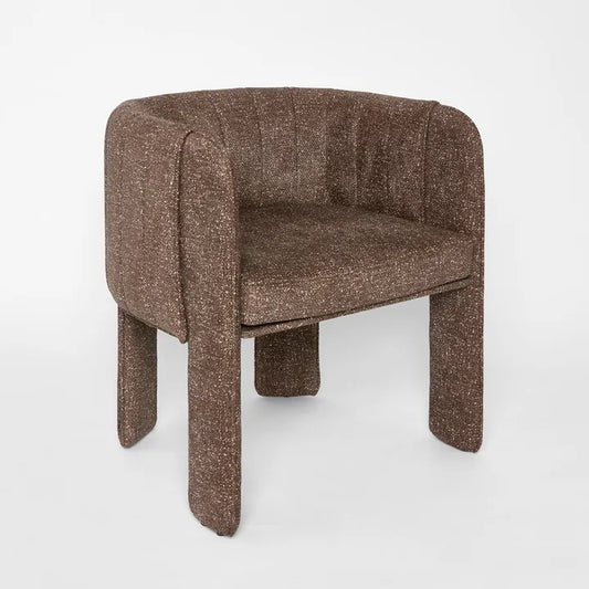 CLARA DINING CHAIR WITH ARMS COCOA