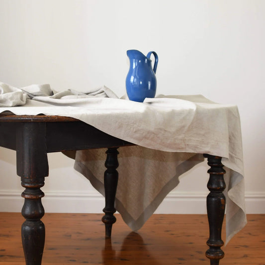 Long Lunch Linen - Natural Bircher Linen Tablecloth