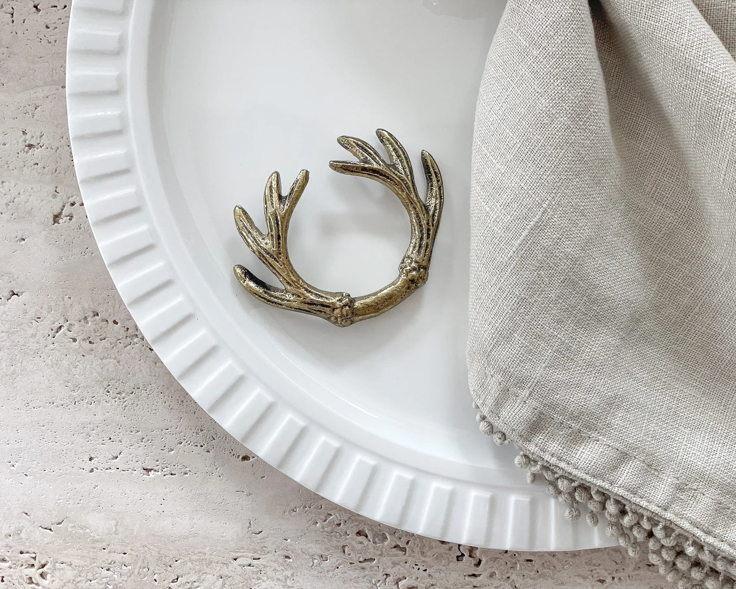 Antler napkin ring- pack of 4