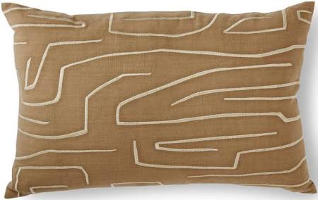 Quinn Coffee Embroidered Cushion