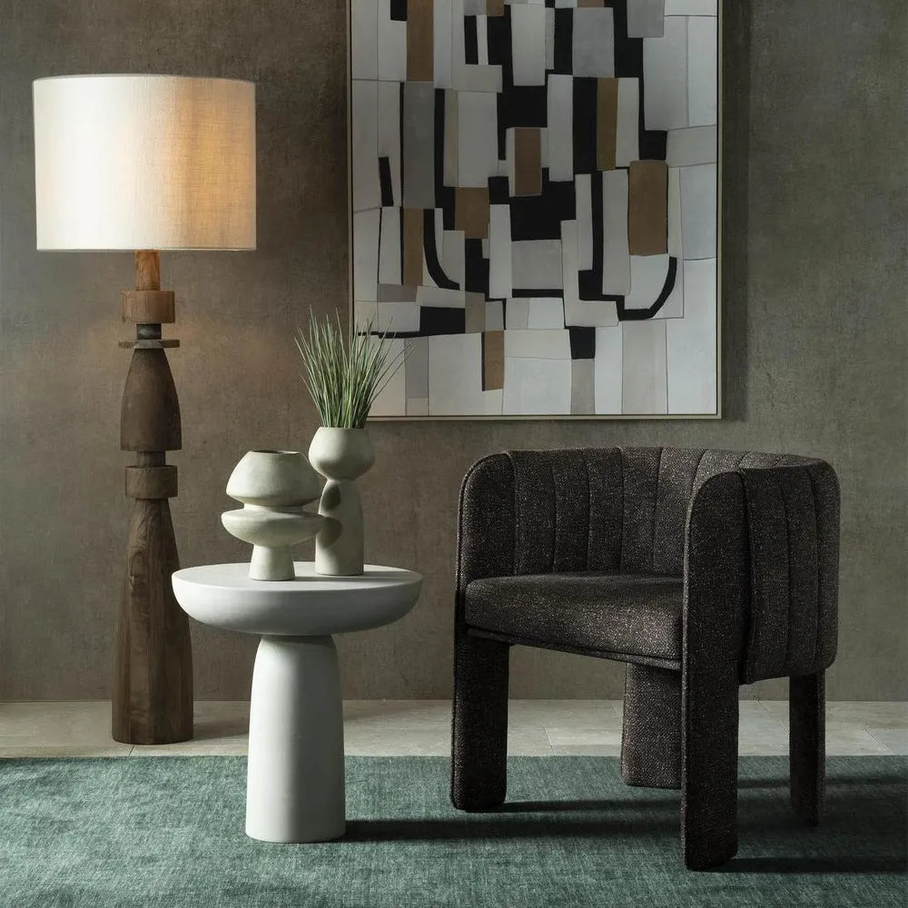 CLARA DINING CHAIR WITH ARMS COCOA