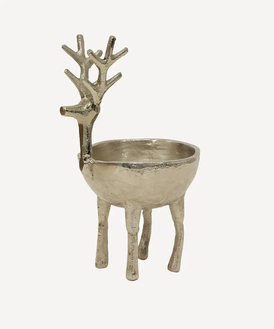 Reindeer Sweets Bowl Silver